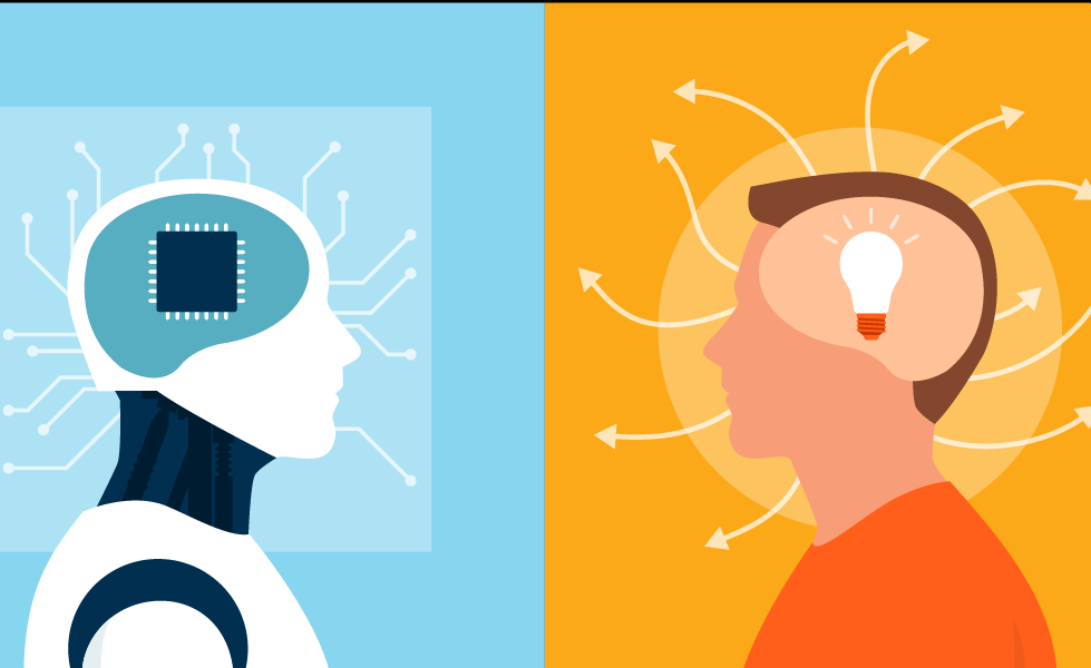 A robot stares at a human, illustrating this second adventure in vibe coding.